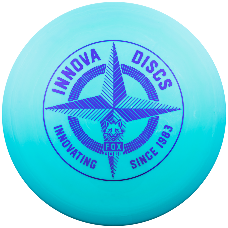 Innova Star Fox midrange disc, First Run Fox Proto Star stamp, blue disc