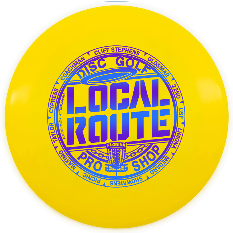 Innova Star Stingray midrange disc, Local Route "Circle the Bay" stamp, yellow disc