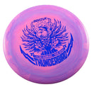 Innova Swirly Star Thunderbird driver disc, Calvin Heimburg 2025 Tour Series Thunderbird stamp, purple and pink disc