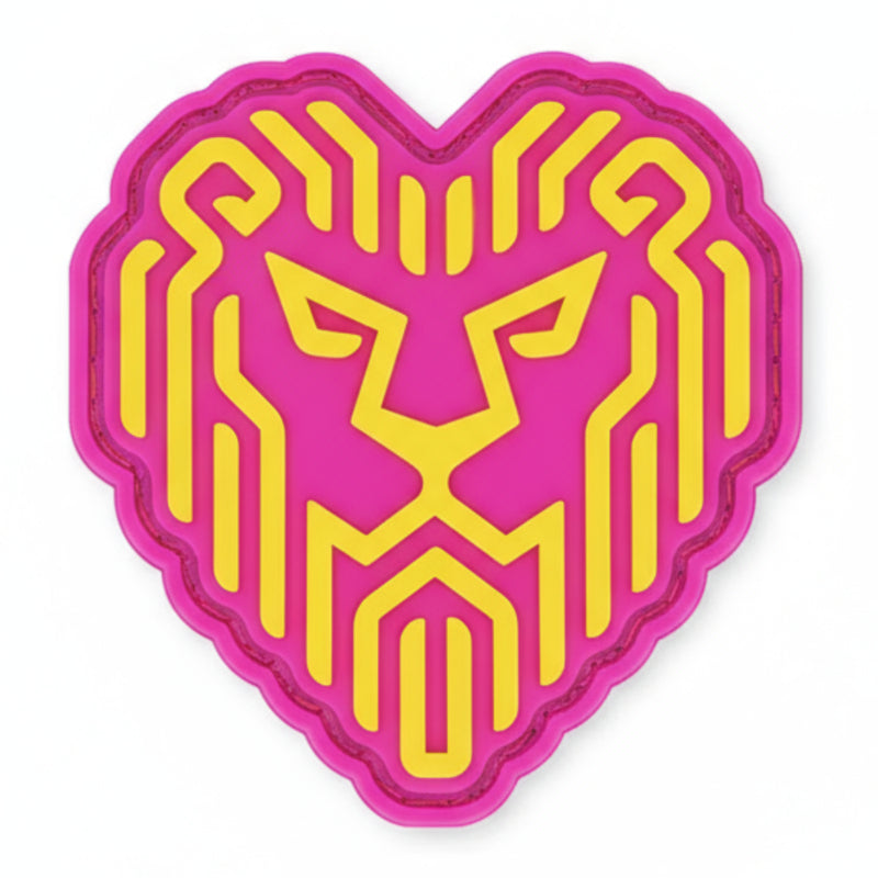 Jeremy Koling Lionheart Hook and Loop PVC Patch for disc golf bags, hats, and ZÜCA MOLLE panels.