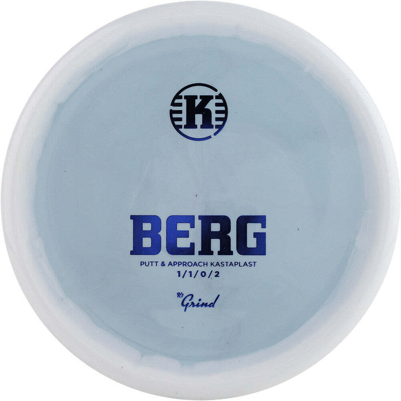 Kastaplast Grind Berg putt & approach disc, light blue disc with white rim