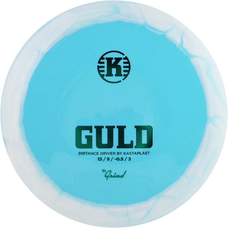 Kastaplast Grind Guld driver disc, blue disc with white rim