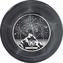 Kastaplast K1 Swirl Berg putt & approach disc, 10 Year Edition stamp, black and white disc