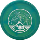 Kastaplast K1 Swirl Berg putt & approach disc, 10 Year Edition stamp, green and light green disc
