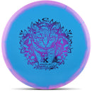 Latitude 64 Gold Orbit Claymore midrange disc, Kristin Latt 2025 Team Series stamp, turquoise disc with pink rim