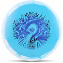 Latitude 64 Gold Orbit Saint Pro driver disc, Kristin Latt 2025 Team Series stamp, turquoise disc with white rim
