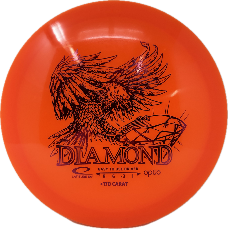 Latitude 64 Opto Diamond fairway driver disc, orange disc