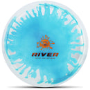 Latitude 64 Opto-Ice Splash River fairway driver disc, light blue and clear disc