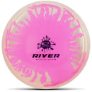 Latitude 64 Opto-Ice Splash River fairway driver disc, pink and clear disc