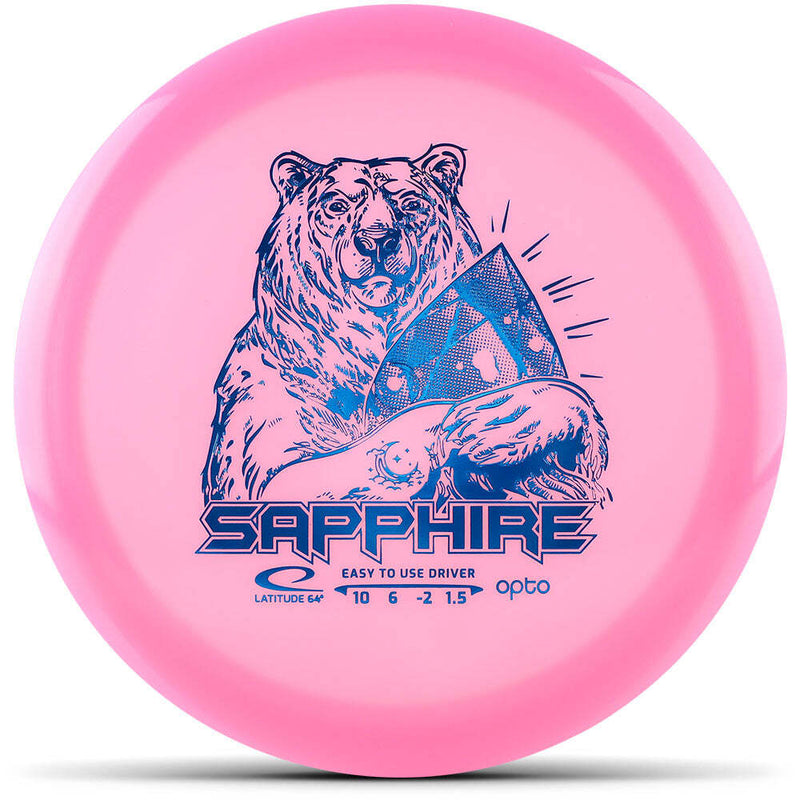 Latitude 64 Opto Moonshine Sapphire driver disc, pink disc