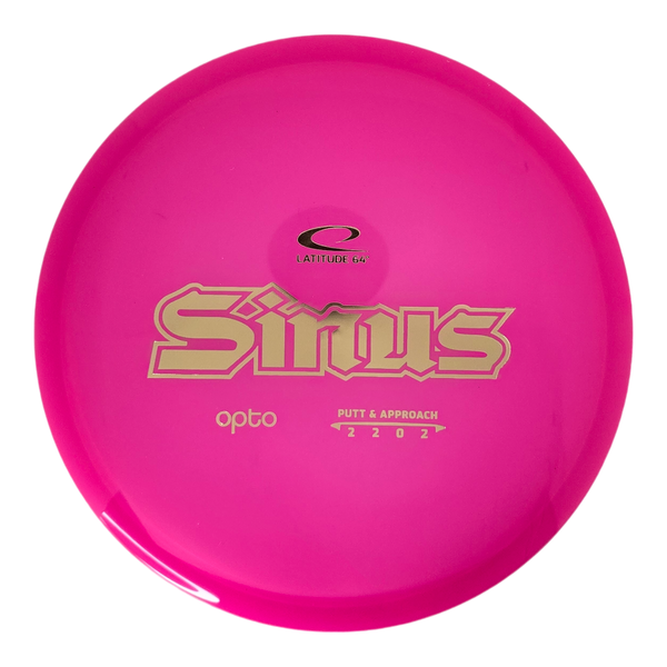 Latitude 64 Opto Sinus putt & approach disc, pink disc