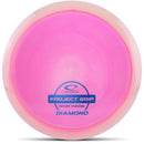 Latitude 64 Project Grip Diamond fairway driver disc, pink disc with clear rim