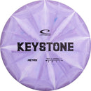 Latitude 64 Retro Burst Keystone putt & approach disc, purple and white disc