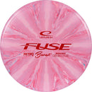 Latitude 64 Retro Burst Keystone putt & approach disc, red and white disc