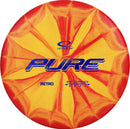 Latitude 64 Retro Burst Pure putt & approach disc, yellow and red disc