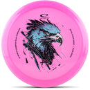 Latitude 64 Royal Clear Sweep driver disc, Isaac Robinson 2026 Team Series stamp, pink disc