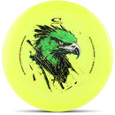 Latitude 64 Royal Clear Sweep driver disc, Isaac Robinson 2026 Team Series stamp, yellow disc