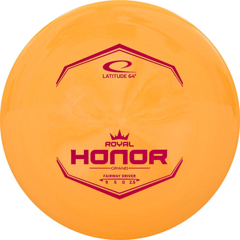 Latitude 64 Royal Grand Honor fairway driver disc, orange disc