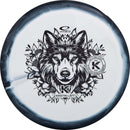 Latitude 64 Royal Grand Orbit Grace driver disc, Kristin Latt 2025 Team Series stamp, white disc with black rim