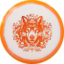 Latitude 64 Royal Grand Orbit Grace driver disc, Kristin Latt 2025 Team Series stamp, white disc with orange rim