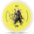 Latitude 64 Zero Medium Moonshine Orbit Peak putt & approach disc, Isaac Robinson 2026 Team Series Peak stamp, yellow disc with white and light yellow rim