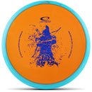 Latitude 64 Zero Medium Orbit Peak putt & approach disc, Isaac Robinson 2025 Team Series stamp, orange disc with turquoise rim