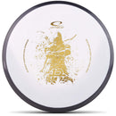 Latitude 64 Zero Medium Orbit Peak putt & approach disc, Isaac Robinson 2025 Team Series stamp, white disc with black rim