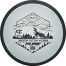 Latitude 64 Zero Medium Orbit Pure putt & approach disc, Kristin Tattar 2024 Team Series stamp, white disc with black rim