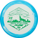 Latitude 64 Zero Medium Orbit Pure putt & approach disc, Kristin Tattar 2024 Team Series stamp, white disc with blue rim