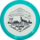 Latitude 64 Zero Medium Orbit Pure putt & approach disc, Kristin Tattar 2024 Team Series stamp, white disc with turquoise rim