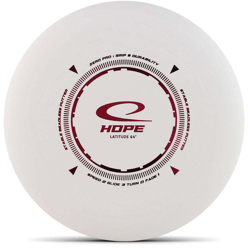 Latitude 64 Zero Pro Hope putt & approach disc, white disc