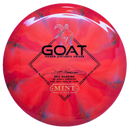 Mint Discs Swirl Apex Goat driver disc, Des Reading 3x Signature Series stamp, red and blue disc
