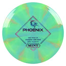 Mint Discs Swirl Apex Phoenix driver disc, light green and turquoise disc