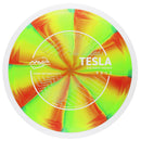 MVP Cosmic Neutron Tesla driver disc, green and red disc with white rim