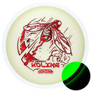 MVP Eclipse Control driver disc, Jeremy Koling 2026 Halloween Team Series stamp, glow disc with dark red rim