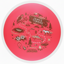 MVP Fission James Conrad Trail driver disc, James Conrad 2026 Team Series stamp, red disc with white rim