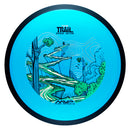 MVP Fission James Conrad Trail driver disc, Special Edition "Journey Before Destination" stamp, blue disc