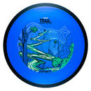 MVP Fission James Conrad Trail driver disc, Special Edition "Journey Before Destination" stamp, royal blue disc