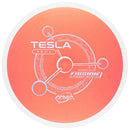 MVP Fission Tesla driver disc, peach disc with white rim