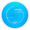 MVP Neutron Control driver disc, light blue disc with white rim