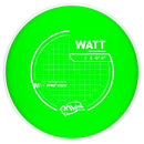 MVP Neutron Soft Watt putt & approach disc, lime green disc with white rim