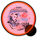 MVP Particle Glow Proton Particle putt & approach disc, GYROpalooza 2025 "Out Of This World" stamp, orange disc