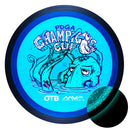 MVP Particle Glow Proton Wave driver disc, 2025 Champions Cup "Frank" stamp, blue disc