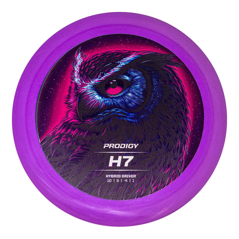 Prodigy 200 H7 driver disc, Retroflight Series stamp, purple disc