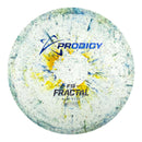 Prodigy 300 Fractal F9 fairway driver disc, blue and yellow disc
