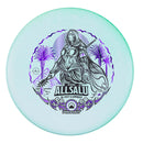 Prodigy 300 Glow PA-3 putt & approach disc, Kaidi Allsalu 2025 Signature Series stamp, light blue disc