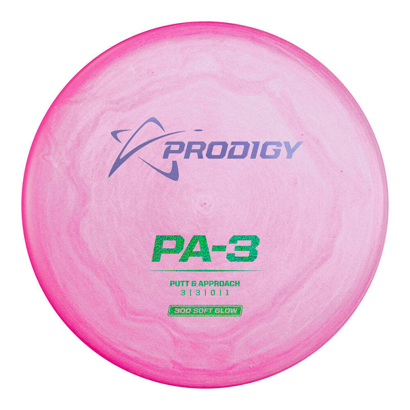Prodigy 300 Soft Color Glow PA-3 putt & approach disc, pink disc
