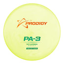 Prodigy 300 Soft Color Glow PA-3 putt & approach disc, yellow disc