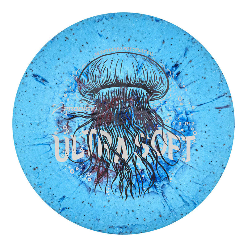 Prodigy 300 Ultra Soft Fractal A5 putt & approach disc, Twilight Tide stamp, blue disc