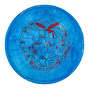 Prodigy 400 Fractal A5 putt & approach disc, Sea To Shining Sea stamp, light blue and multi color disc